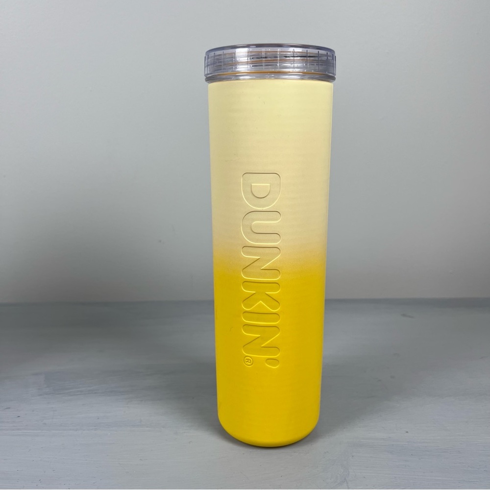 Dunkin' Spring Summer 2024 Collection Yellow Ombre Silicone Tumbler Sipper